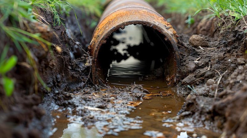 broken sewer line health Meridian