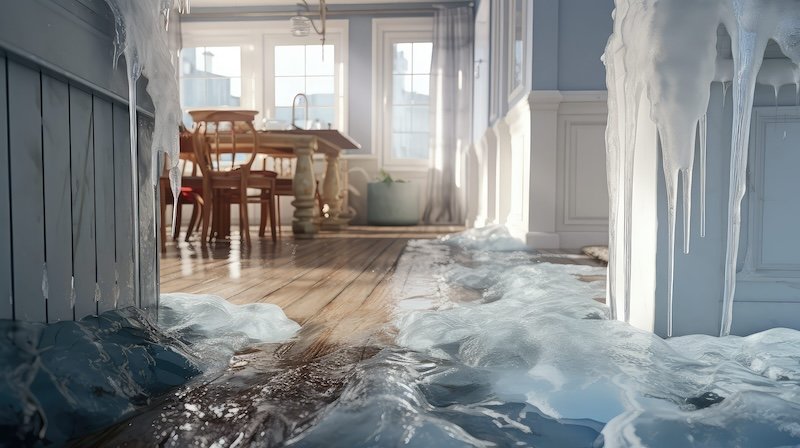 frozen house re-piping