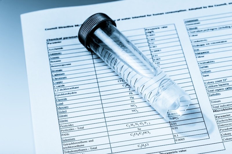 chemical test of drinking water